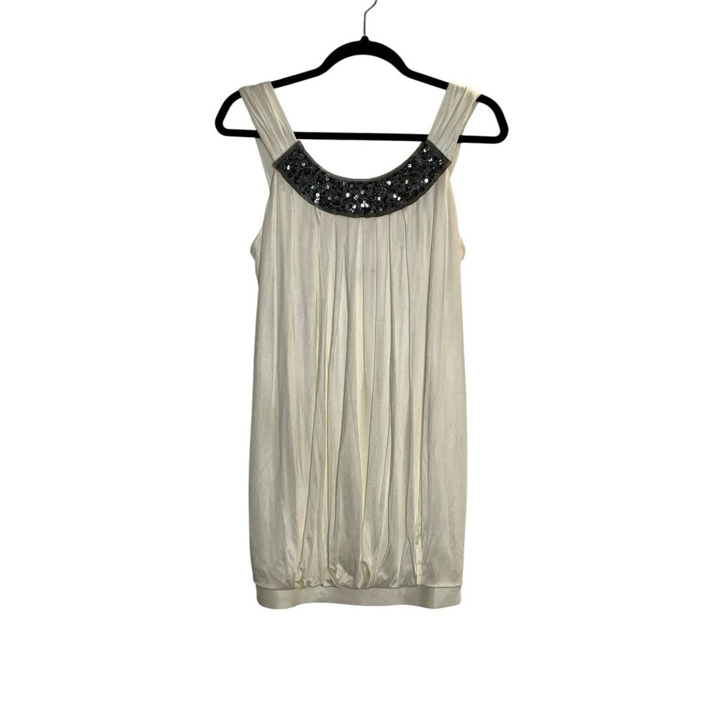 BCBG Max Azria Ivory Coquette Princesscore Sequin Balloon Bubble Dress Size 2